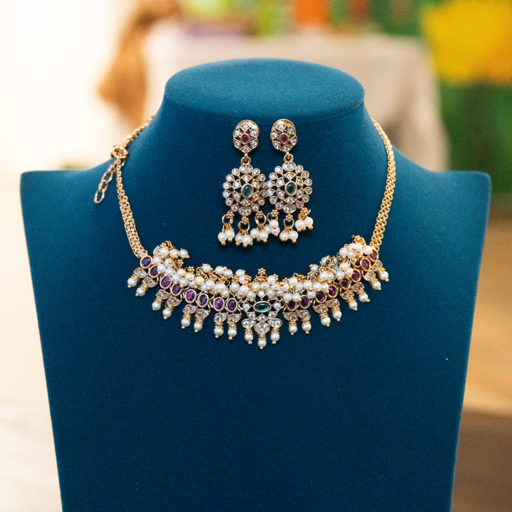 Mehandi Polish Ruby Pearl Choker