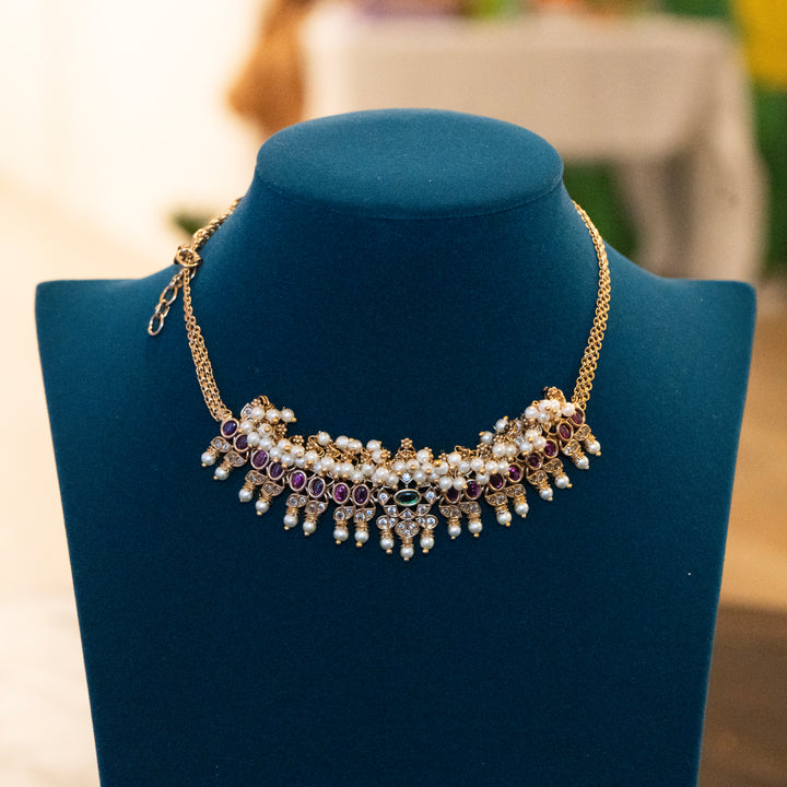 Mehandi Polish Ruby Pearl Choker