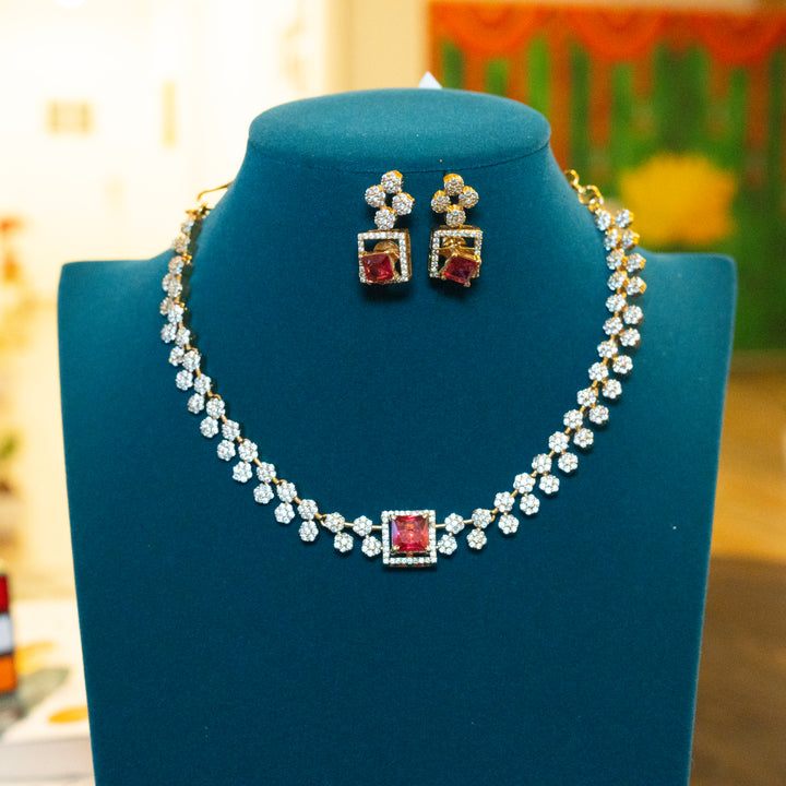 Mehandi Polish CZ Changeable Jewelry Set