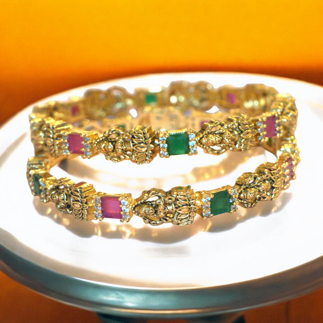 Micron Nakshi Temple Design Bangles Size 2.6