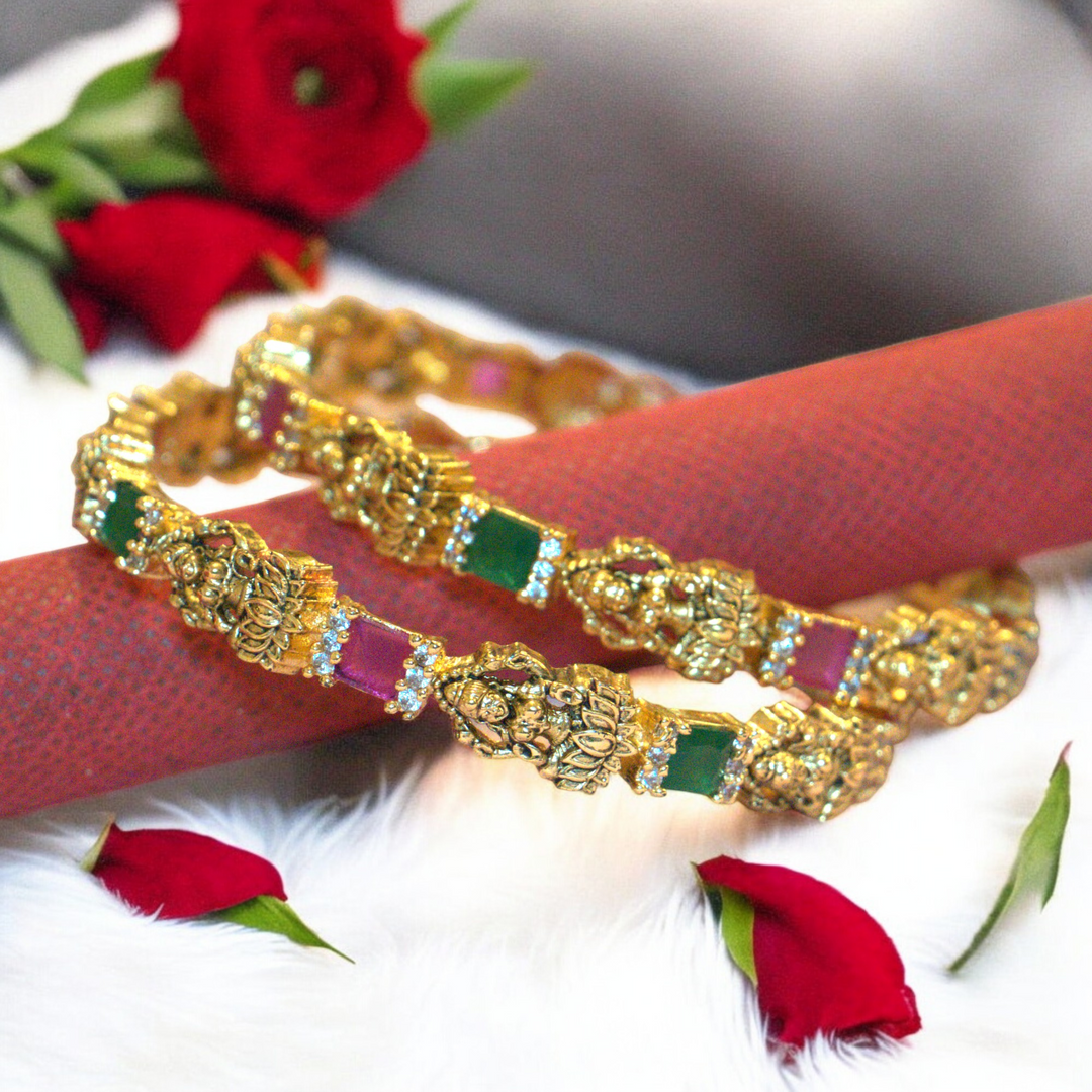 Micron Nakshi Temple Design Bangles Size 2.6