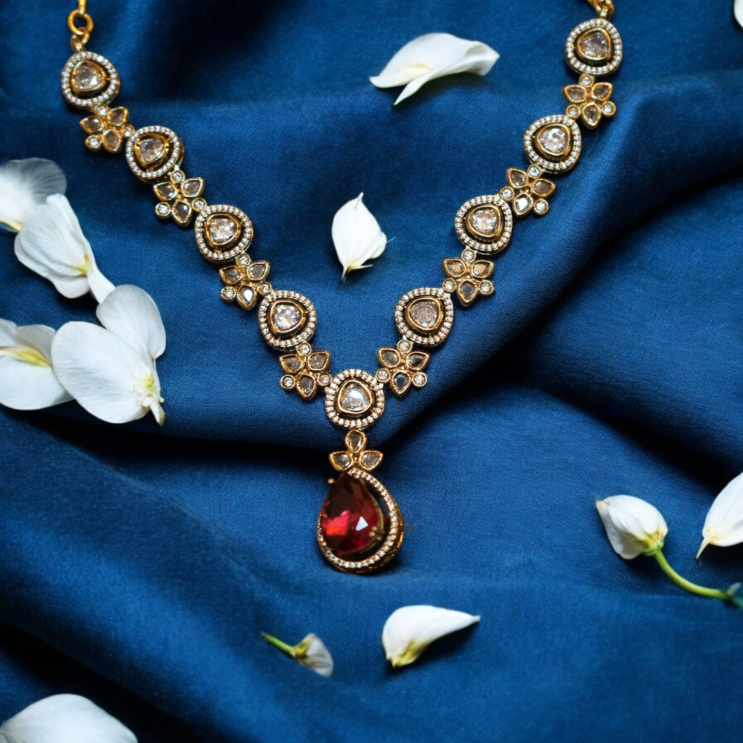 Changeable Victorian AD Cut Stones Jewelry Set