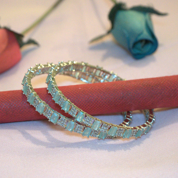 Rhodium AD CZ Bracelets Size 2.8