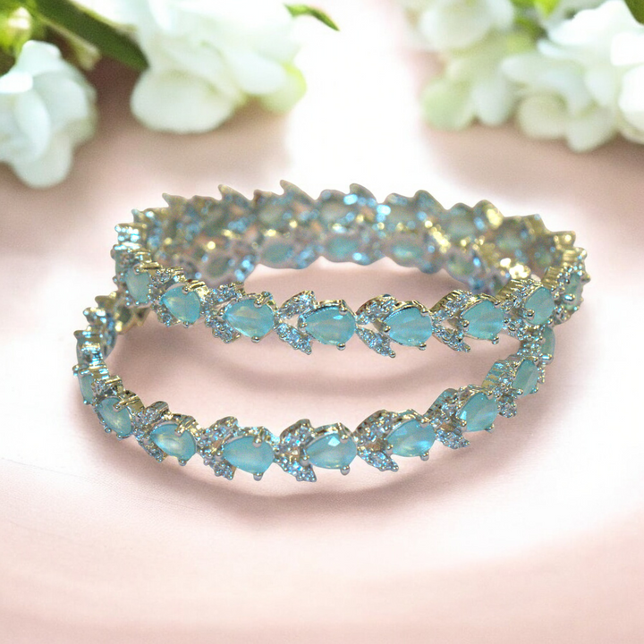Rhodium AD CZ Bracelets Size 2.6