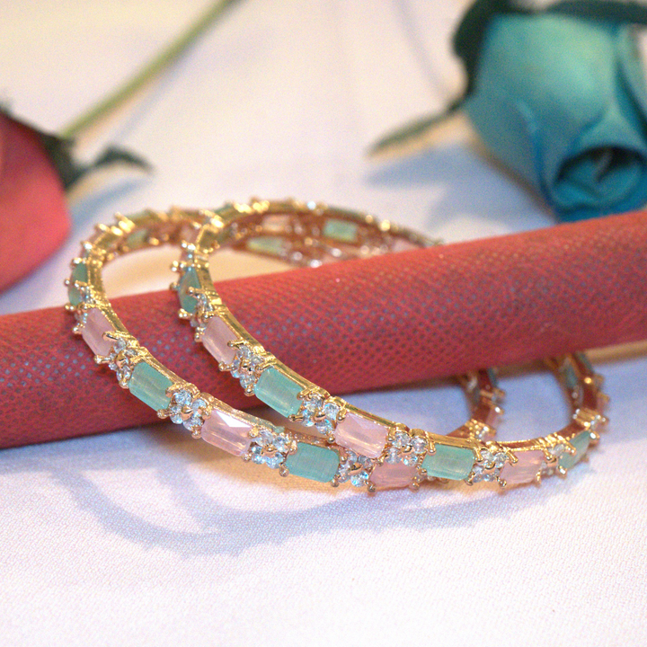 Rose Gold AD CZ Bracelets Size 2.6