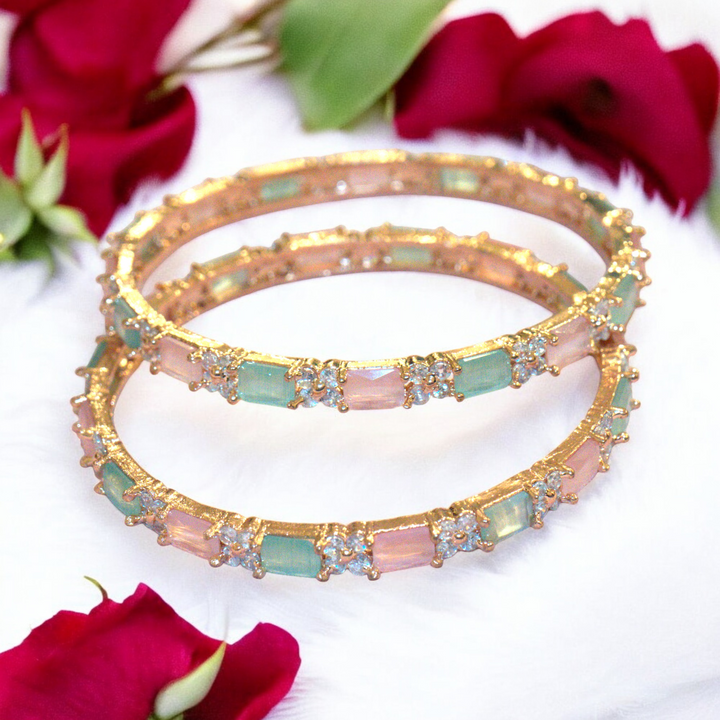 Rose Gold AD CZ Bracelets Size 2.6