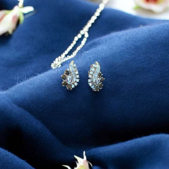 Rhodium Black Stone AD CZ Kammal